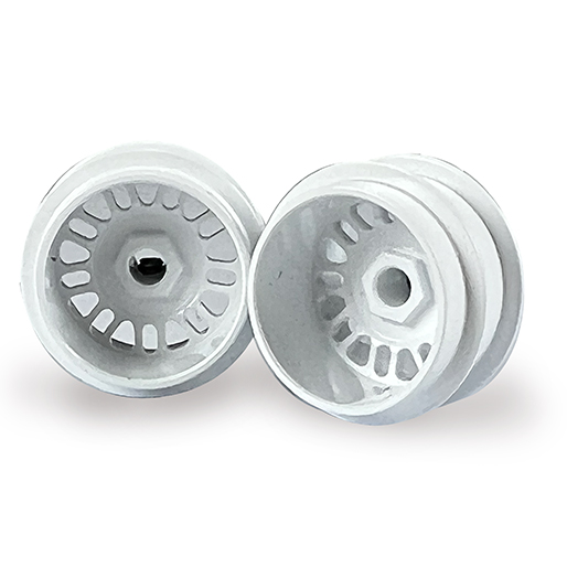STAFFS114 BBS Style Deep Dish Rear Wheels White 15.8x10mm x2